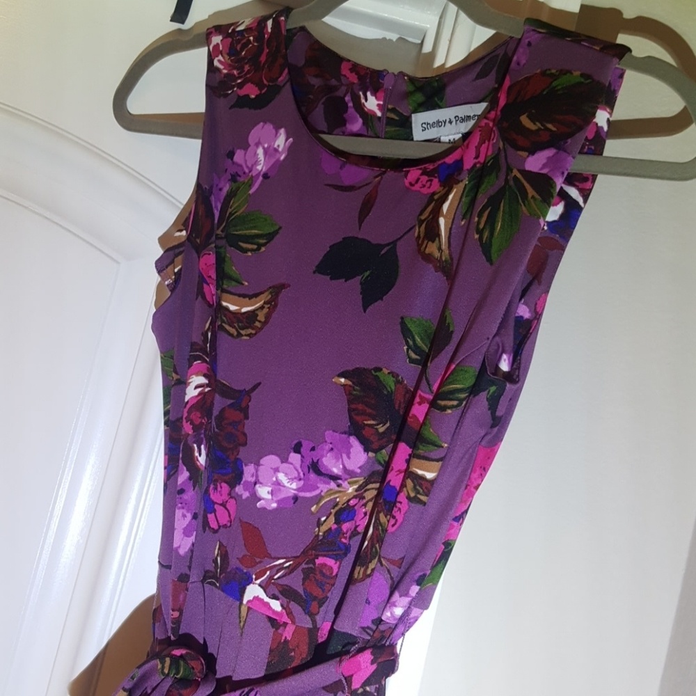 Shelby & Palmer shades of pink purple floral dress